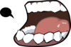 Mouth With Speech Bubble Clip Art